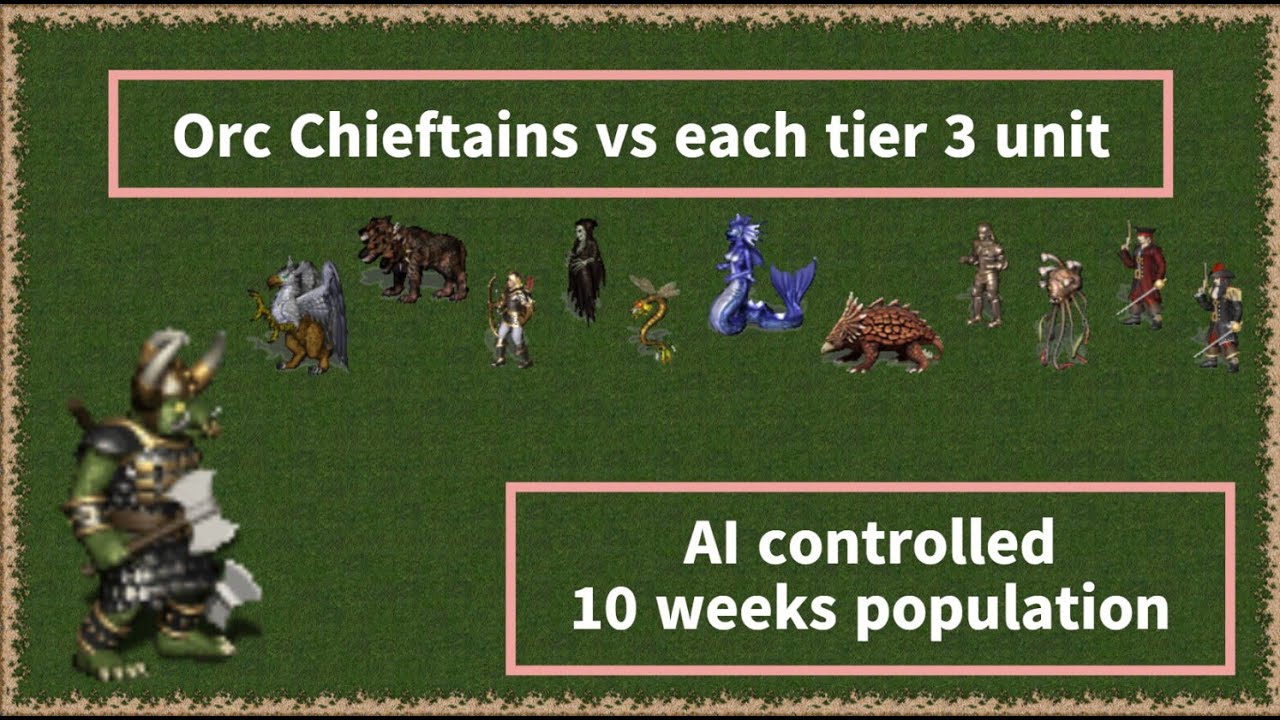 Orc Chieftain - challenger for worst level 3 unit in Heroes 3 ??