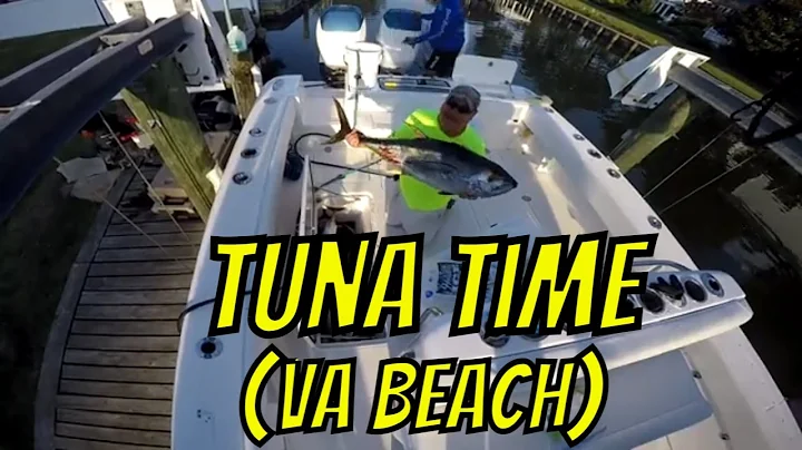 MONSTER Yellowfin Tuna offshore of Virginia Beach - Deep Sea (Crazy Action!)