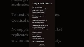 Sleep Is More Anabolic Than Any Supplement Ever Made. #shorts