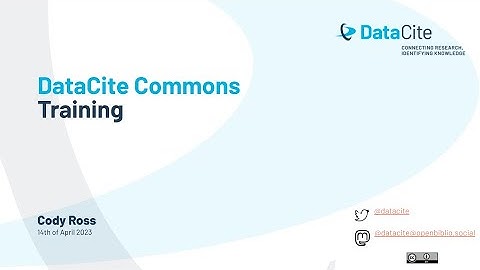 DataCite Commons Training