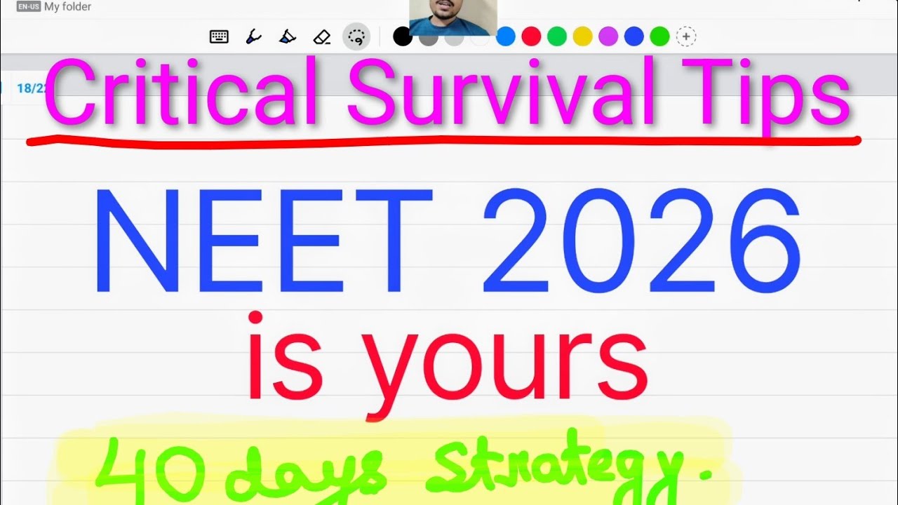 Crack NEET 2026 within 40 days | Last minute preparation plan🚀 # ...