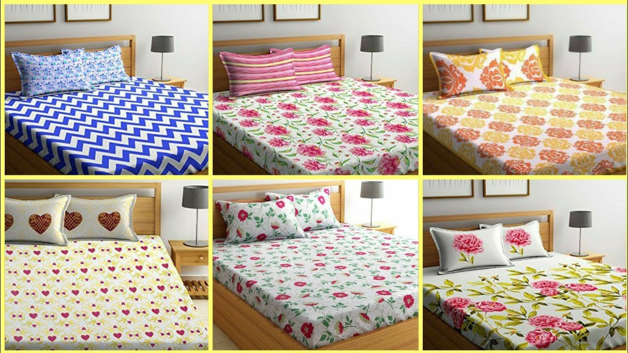 Cotton bedsheets Simple printed bedsheets Bedsheets designs YouTube