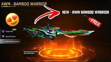 FREE AWM BAMBOO WARRIOR 😍 || New AWM Skin Gameplay || FREE FIRE 