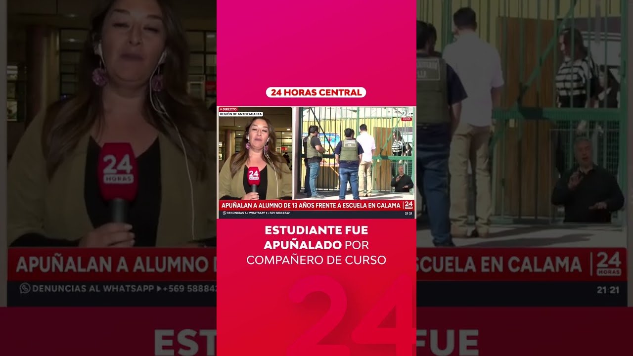 Estudiante fue apuñalado por compañero de curso | 24 Horas TVN Chile