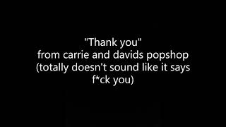 Carrie And Davids Popshop Thank You Aka Fck You