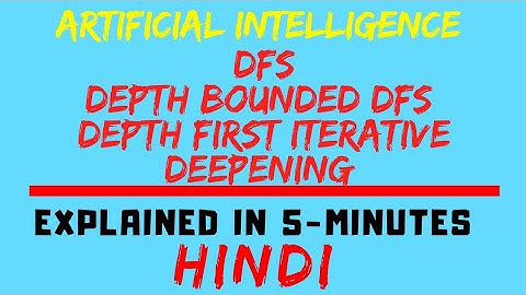 Depth First Search(DFS),Depth Bounded DFS,Depth First Iterative Deepening (HINDI)