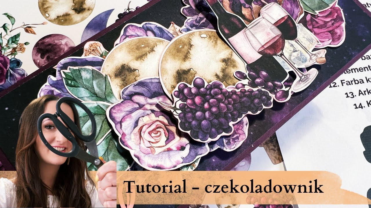 TUTORIAL - czekoladownik z kolekcji Nightfall Mintay Papers - scrapbooking Ania Tworzy mystery box