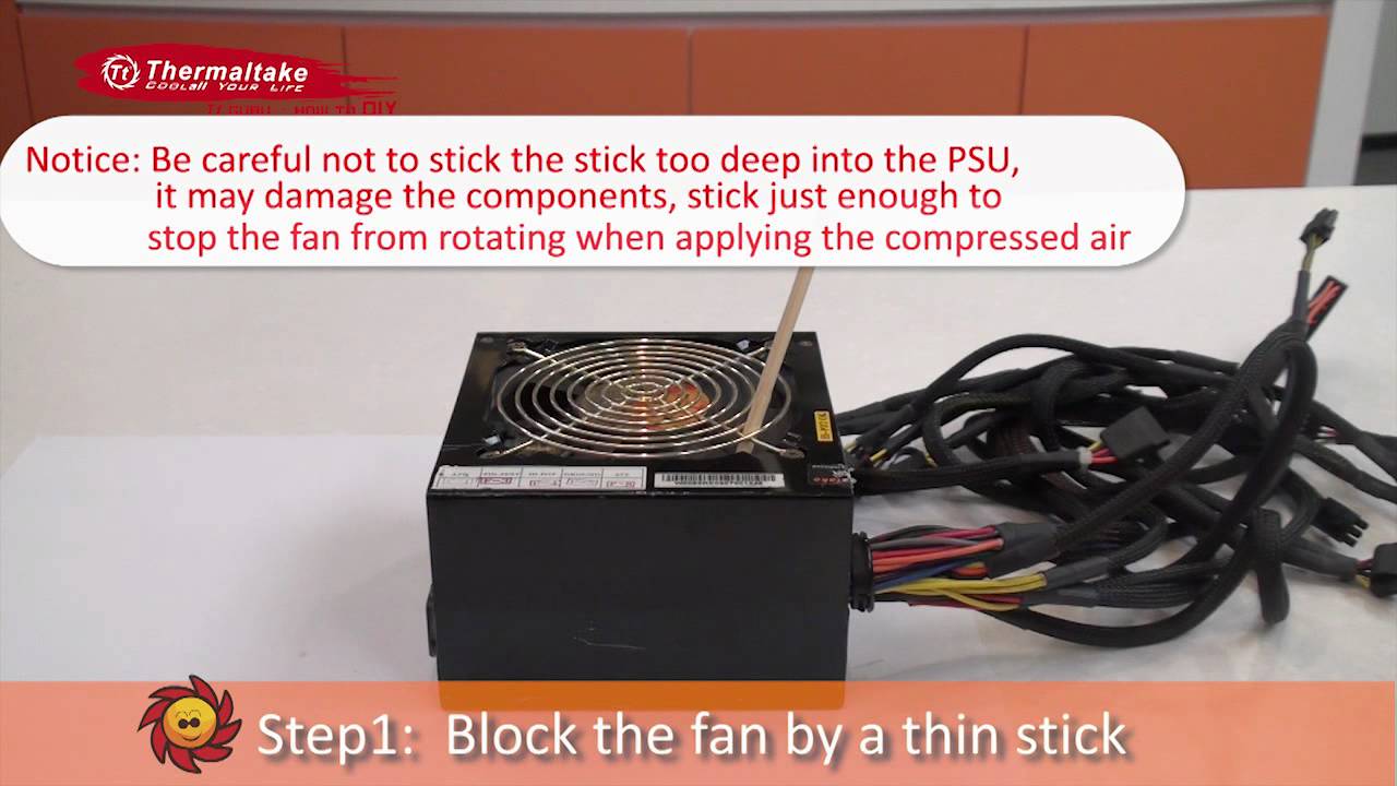 Guru - How to Clean PSU by Compressed Air Duster - YouTube