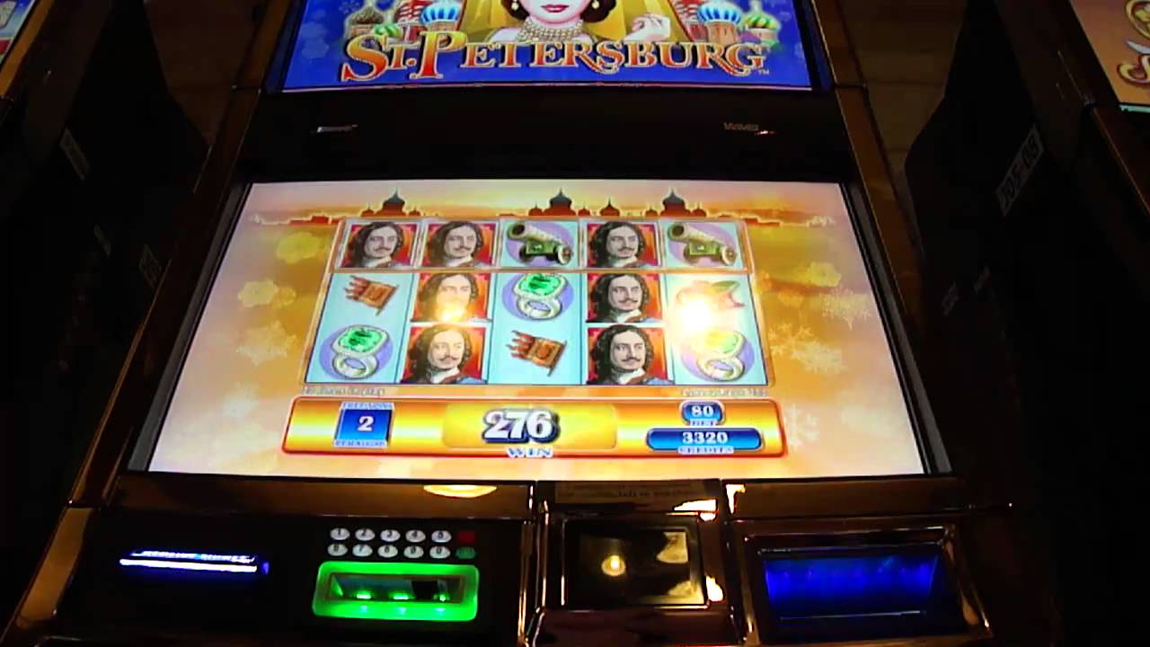 St Petersburg slot machine bonus win YouTube