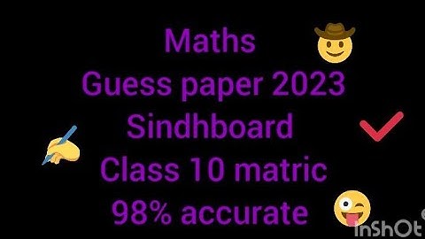 Maths guess paper target paper 2023 class 10 matric Sindh board || TutionWusion