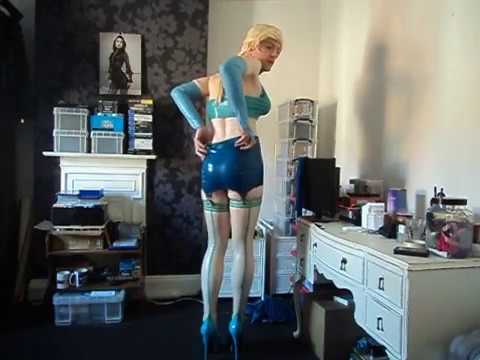 Crossdressing In Elsa Inspired Latex Lingerie Set Nsfw Youtube