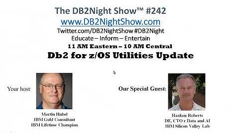 The Db2Night Show #Z124: Db2 for z/OS Utilities Update