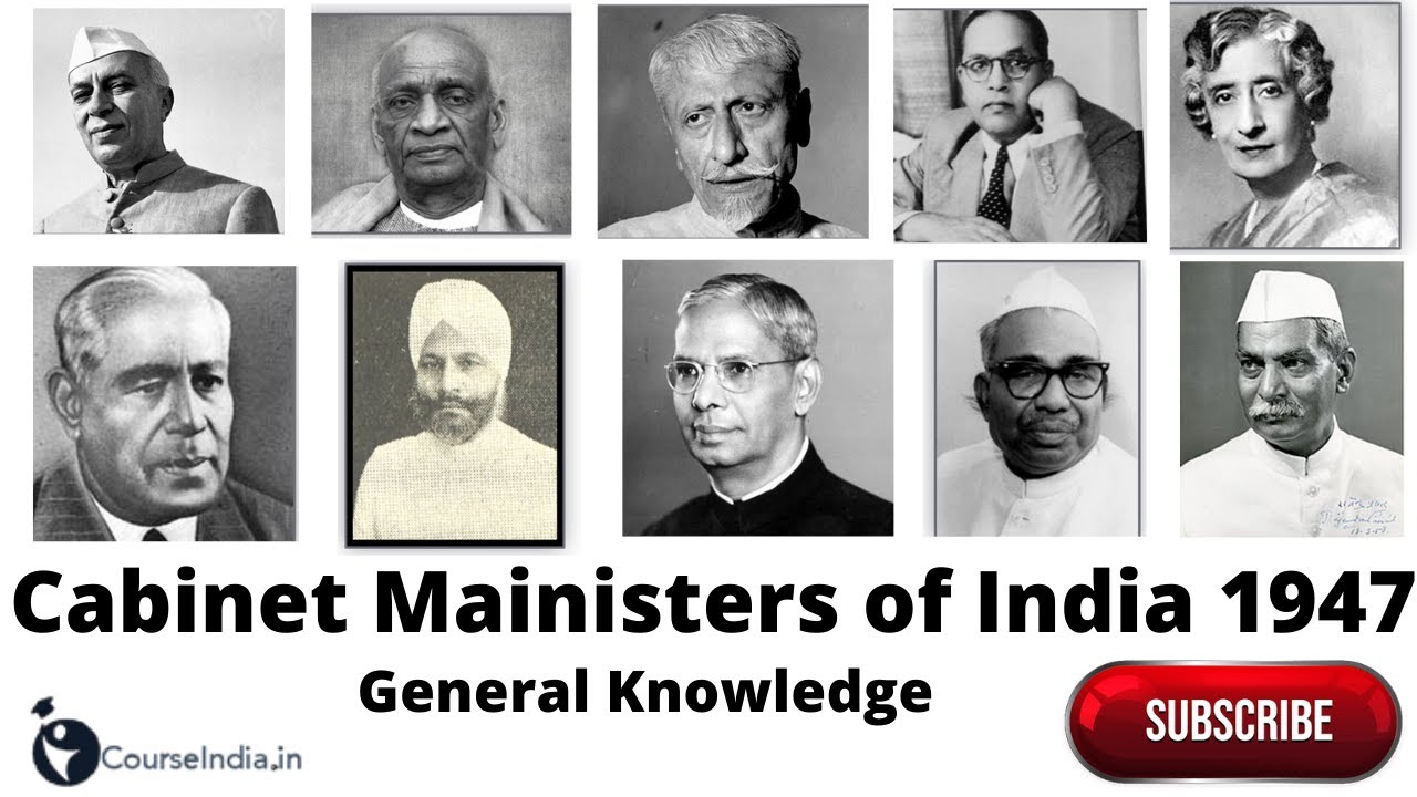 Know the first Ministers of India 1947 List of