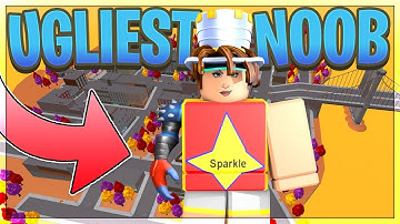 NOOB DISGUISE TROLLING IN SUPER POWER TRAINING SIMULATOR (UGLIEST NOOB IN ROBLOX)
