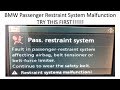 BMW Passenger Restraint System Malfunction: Try This First Before Taking To The Mechanic Or Dealer