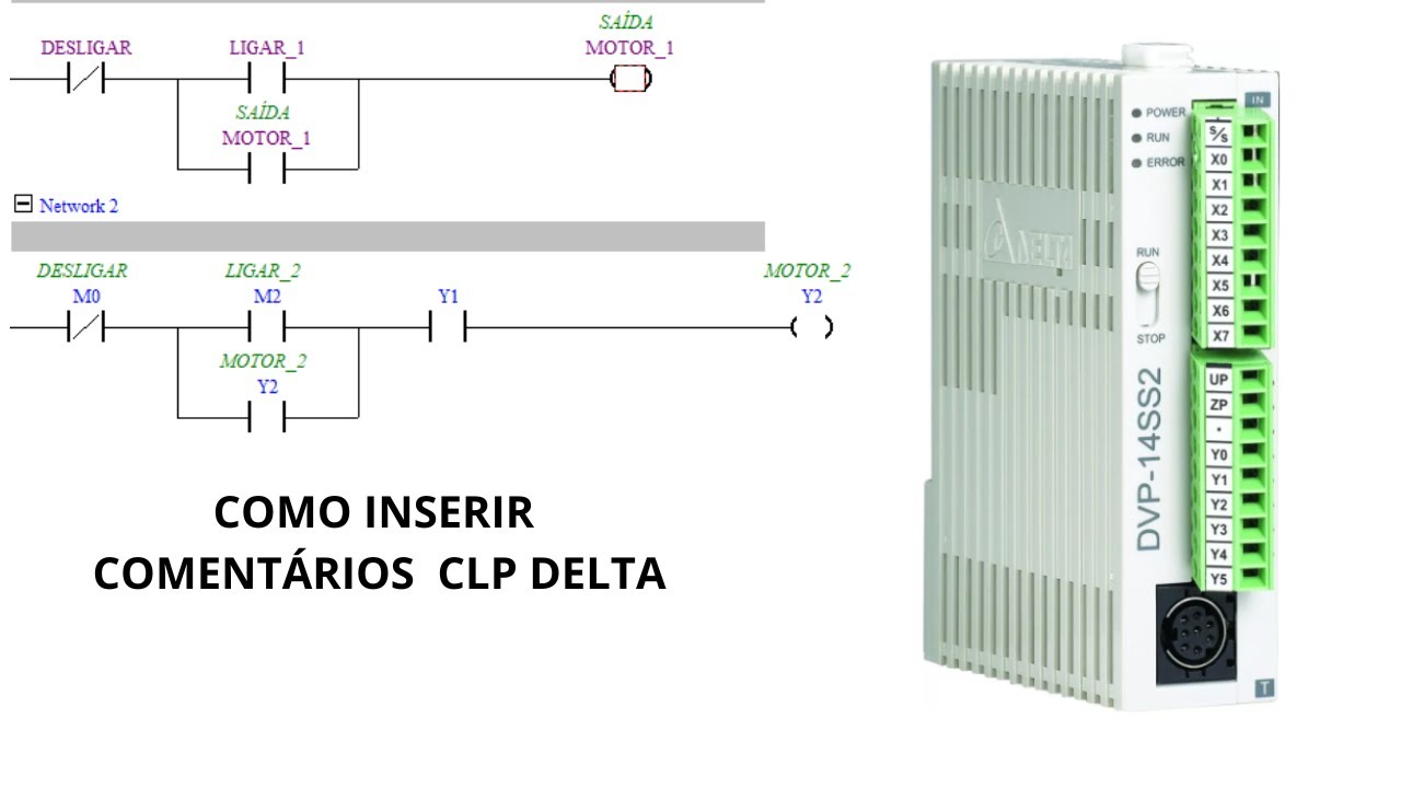 COMO INSERIR COMENTÁRIOS NA PROGRAMAÇÃO #clp #delta - YouTube