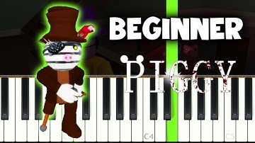 Piggy Roblox - Zack (Brother of Zizzy) Theme - VERY EASY Piano tutorial