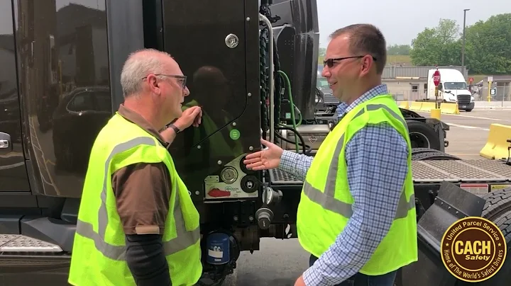 Walk around of a Kenworth Compressed Natural Gas (CNG) tractor.