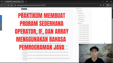 Praktikum Membuat Program Sederhana Operator, IF dan Array Pada Bahasa pemrograman Java