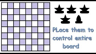 World's Hardest "Chess" Puzzle | How to place 4 Queens and 1 Bishop to cover the entire chess board