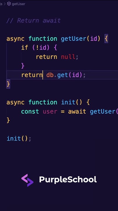 JavaScript: Когда использовать return await? - YouTube