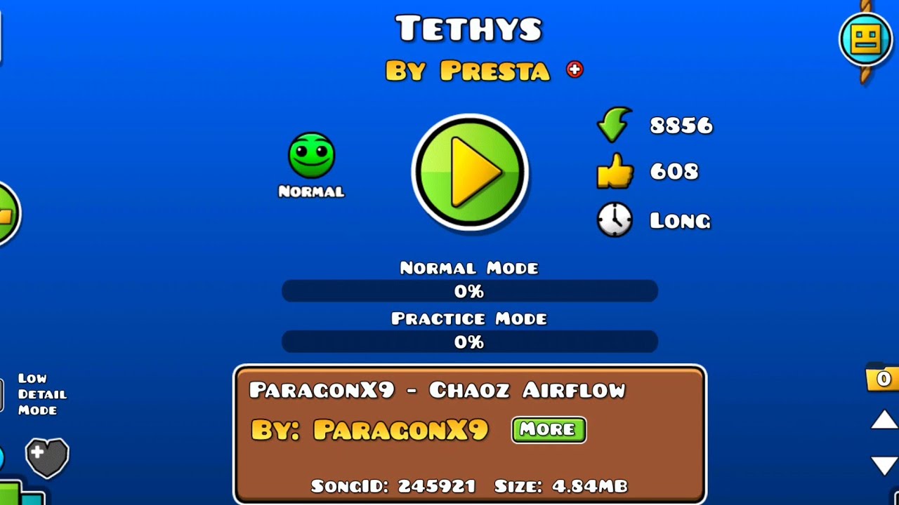 самый популярный уровень без оценки на звёзды Tethys