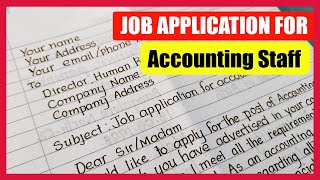 Job application for accountant || How to write job application letter (Accounting staff).
