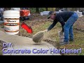 How to stamp concrete with color hardener