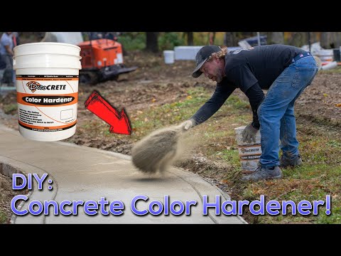 How to Stamp Concrete with Color Hardener!