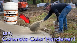 How to Stamp Concrete with Color Hardener!