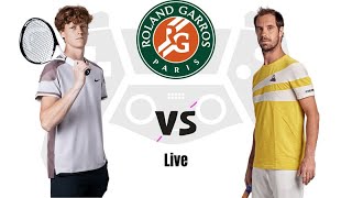 Jannik Sinner vs Richard Gasquet | French Open 2024 Live Match Today