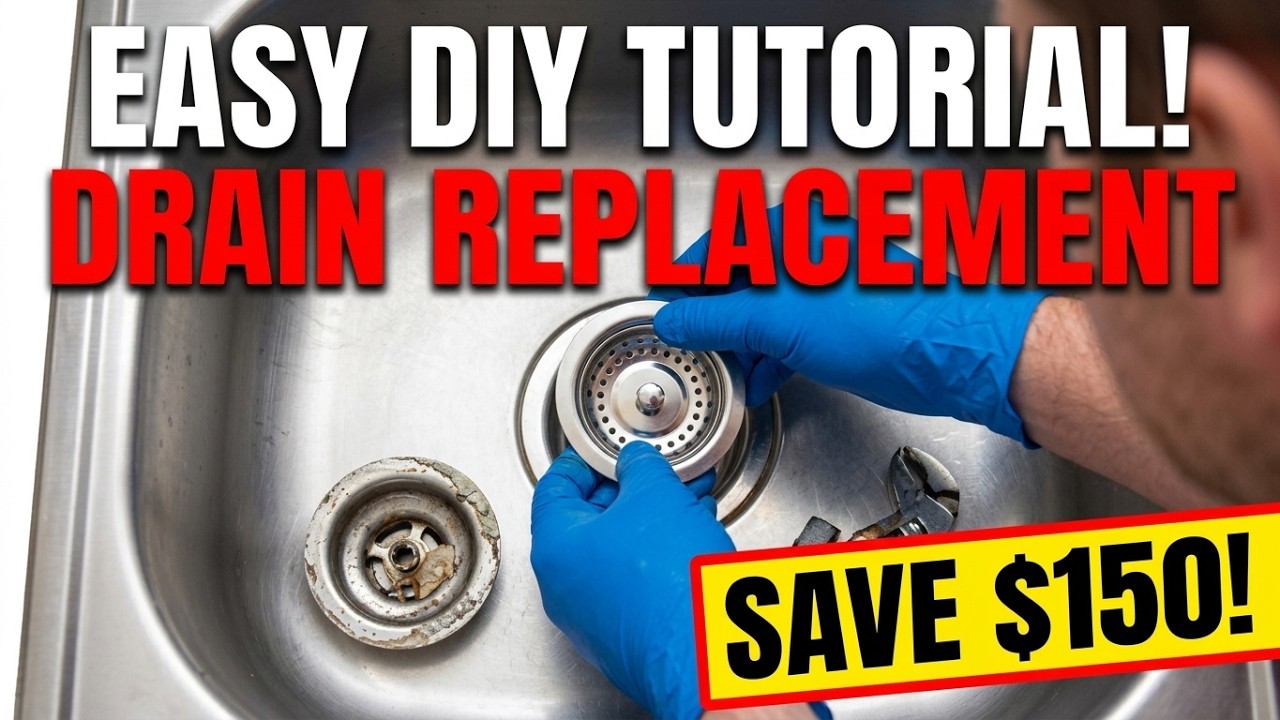 Kitchen Sink Drain Replacement — Step by Step Easy DIY Tutorial | Save ...