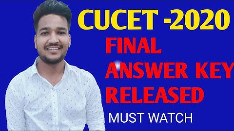 CUCET-2020|| Final Answer key Released|| For UG programs only||