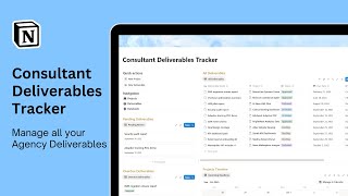 Consultant Deliverables Tracker – Free Notion Template for Project & Deliverables Management