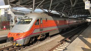 122次自強號台中站停車(12車附掛PPM兩鐵車廂)