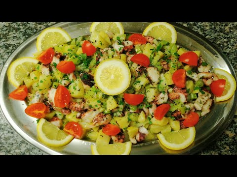 Insalata di polpo (piovra) alla Veneziana.