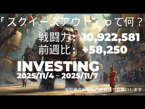 【スクイーズアウトって何？】2025年11月7日大引時点のゆったりまったり運用実績