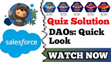 DAOs: Quick Look | Salesforce Trailhead | Explore DAO Basics