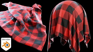 Procedural Buffalo Plaid Fabric Material (Blender Tutorial)