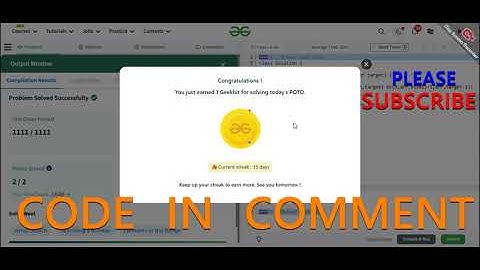 GFG POTD 12/12/2024 IN C++ MOST IMPORTANT INFORMATION | CODE IN COMMENT #geeksforgeeks #gfg #potd