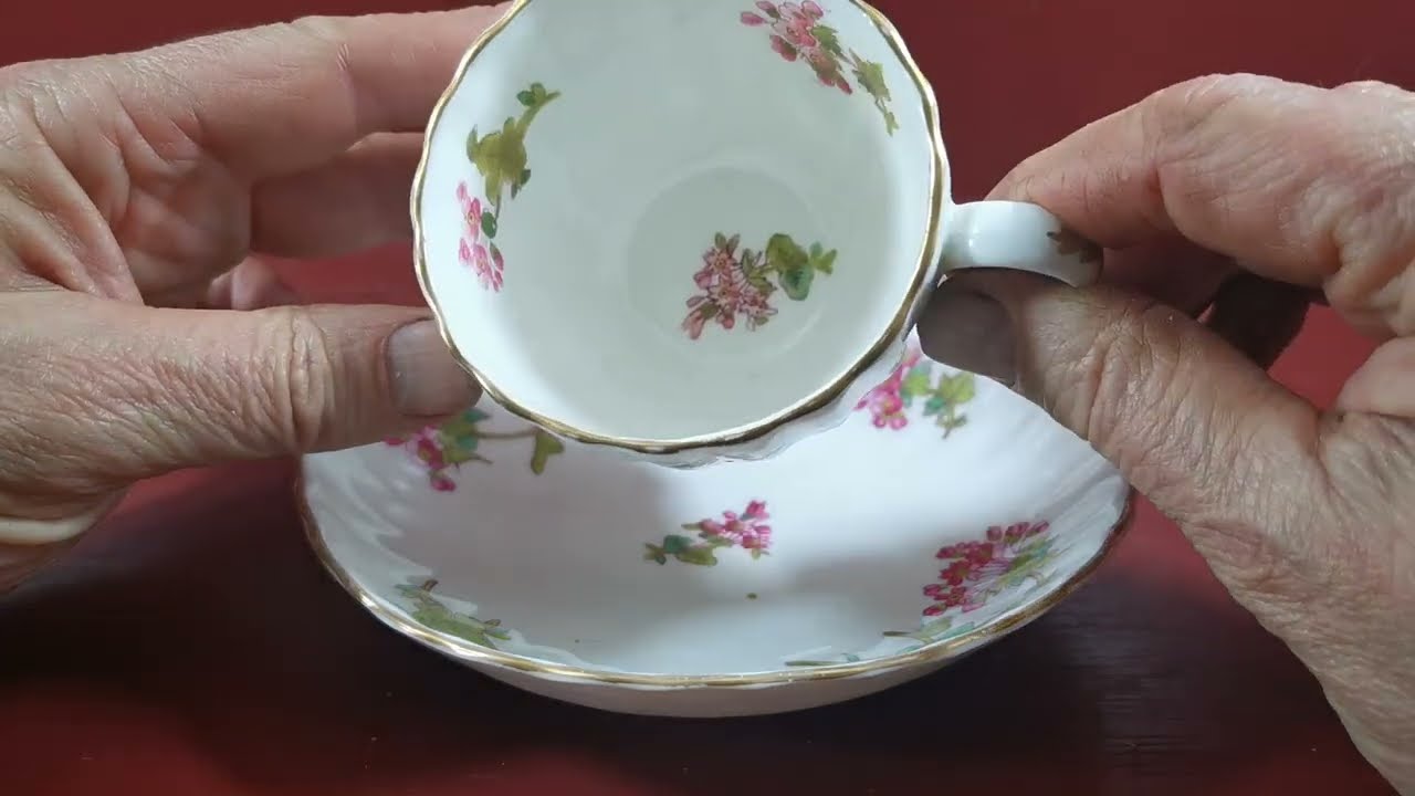 Antique Coalport China Cabinet Teacup and Saucer c1855-60 - YouTube