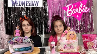 Barbi̇e Wednesday Zeynep Hi̇ranur Pasta Yapiyorبابا جاب لي بالون - جنى مقداد طيور بيبي