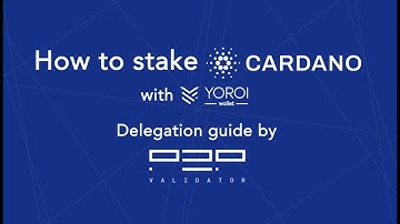 How To Stake Cardano Using Yoroi | P2P Validator