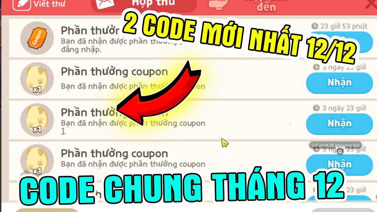 2 CODE CHUNG MỚI NHẤT NGÀY 12/12 , TẶNG THỎI VÀNG MIỄN PHÍ | PLAY ...