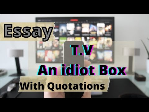 television an idiot box essay