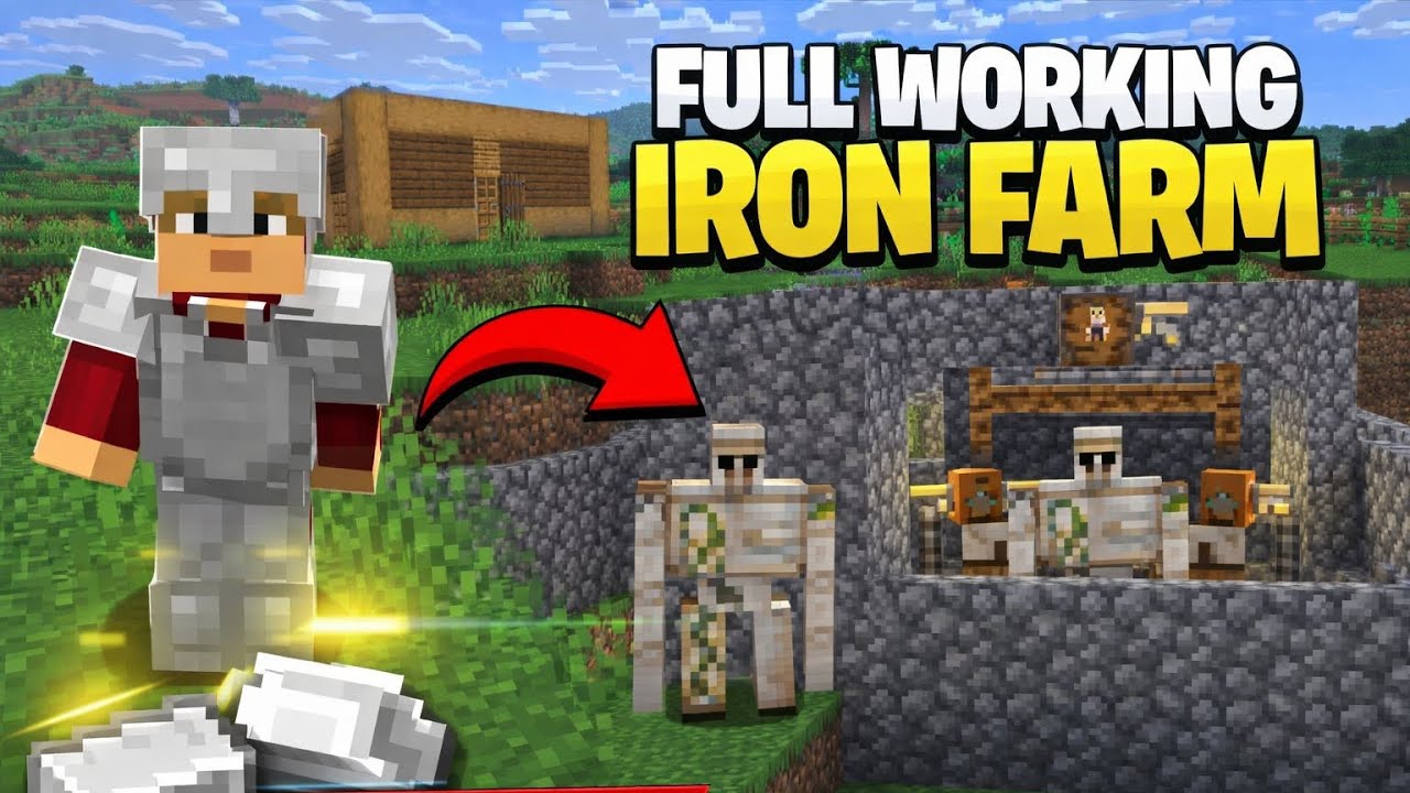 I made a Iron farm in my minecraft world but this happened 😱😱🤔#6 - YouTube