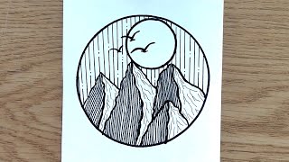 How to Draw Mountain Everest Easy Step by Step | Creating a Easy and Beautiful Mount Everest Drawing
