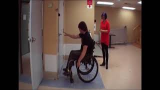 Manual Wheelchair Skills Test Training | User Simulating Person with SCI