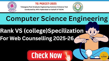 Computer Science Engg. Dep | TSPGECET 2025 Rank Analysis  #jntu #tspgecet2025 #osmaniauniversity