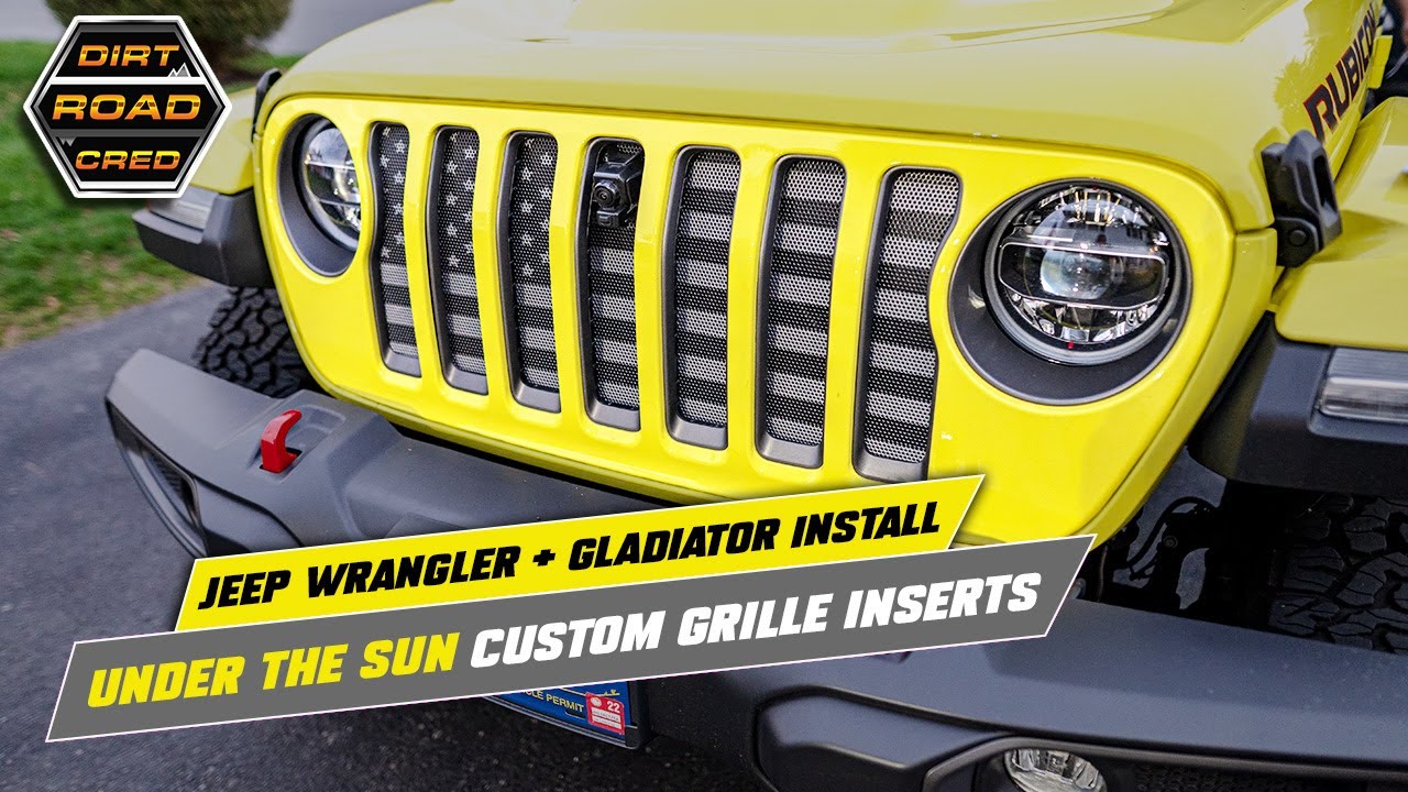 Jeep Wrangler & Gladiator Install | Custom Grille Inserts from Under the  Sun - YouTube